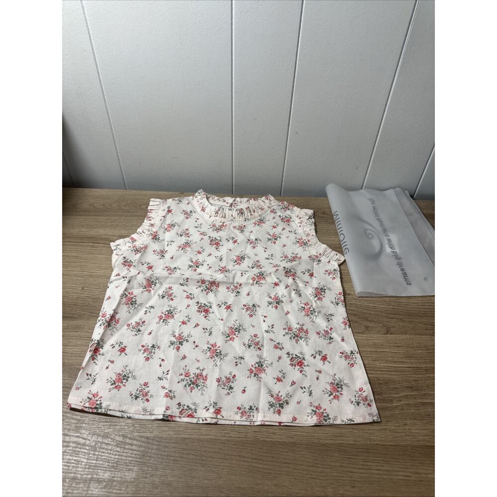 Mini Olie Size 110 Small Girls Spring Summer Top Flowers New AA3